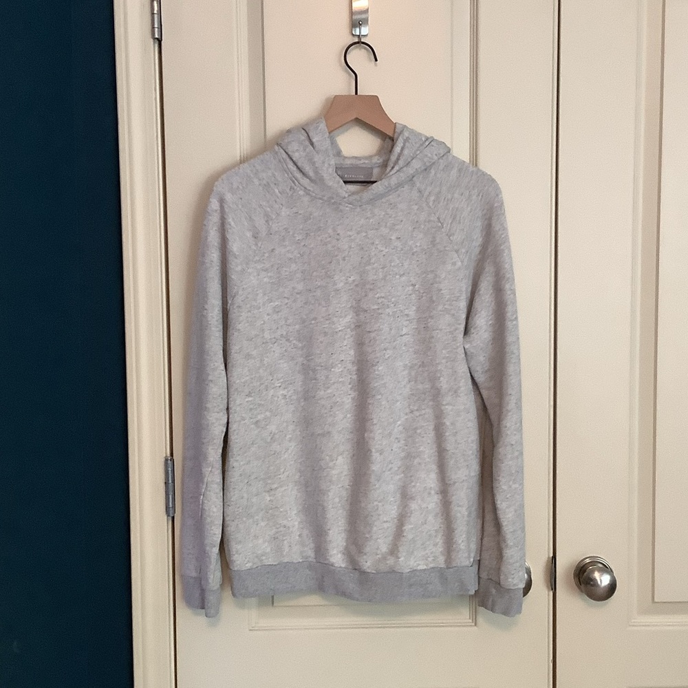 Everlane Marled Gray Hooded Sweatshirt Large